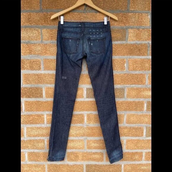 KSubi Supper Skinny ZIP Jeans Dark Indigo wash 24 - Picture 6 of 13